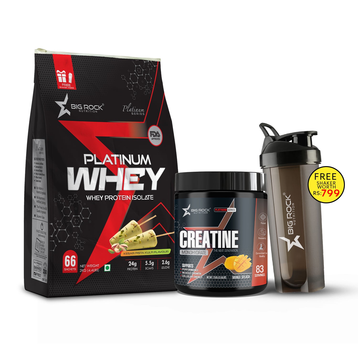 #Platinum Whey_Kesar Pista Kulfi_Creatine Flavor_Mango Splash