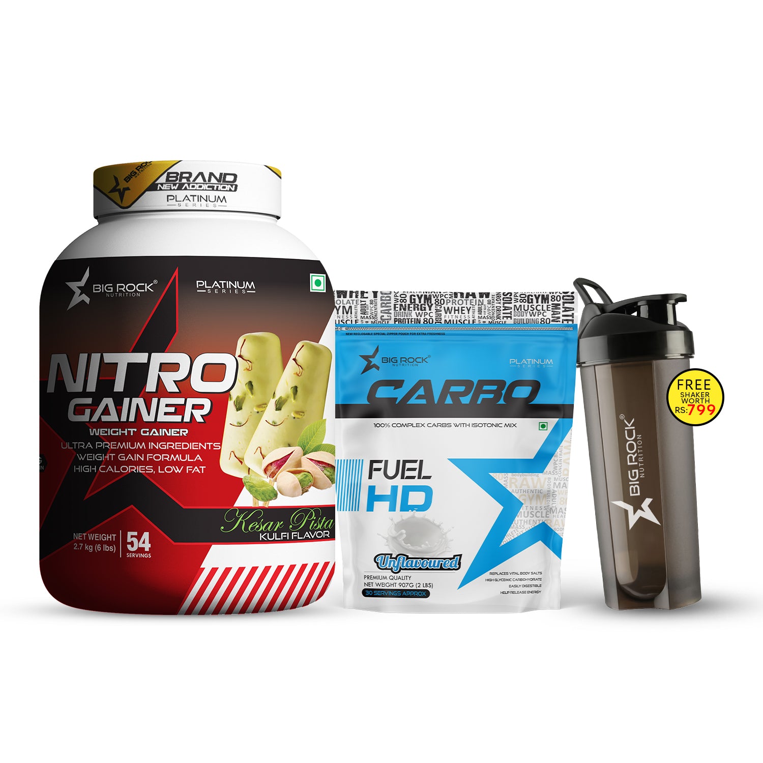 #Nitro Gainer Flavor_Kesar Pista_Carbo Fuel HD Flavor_Mango