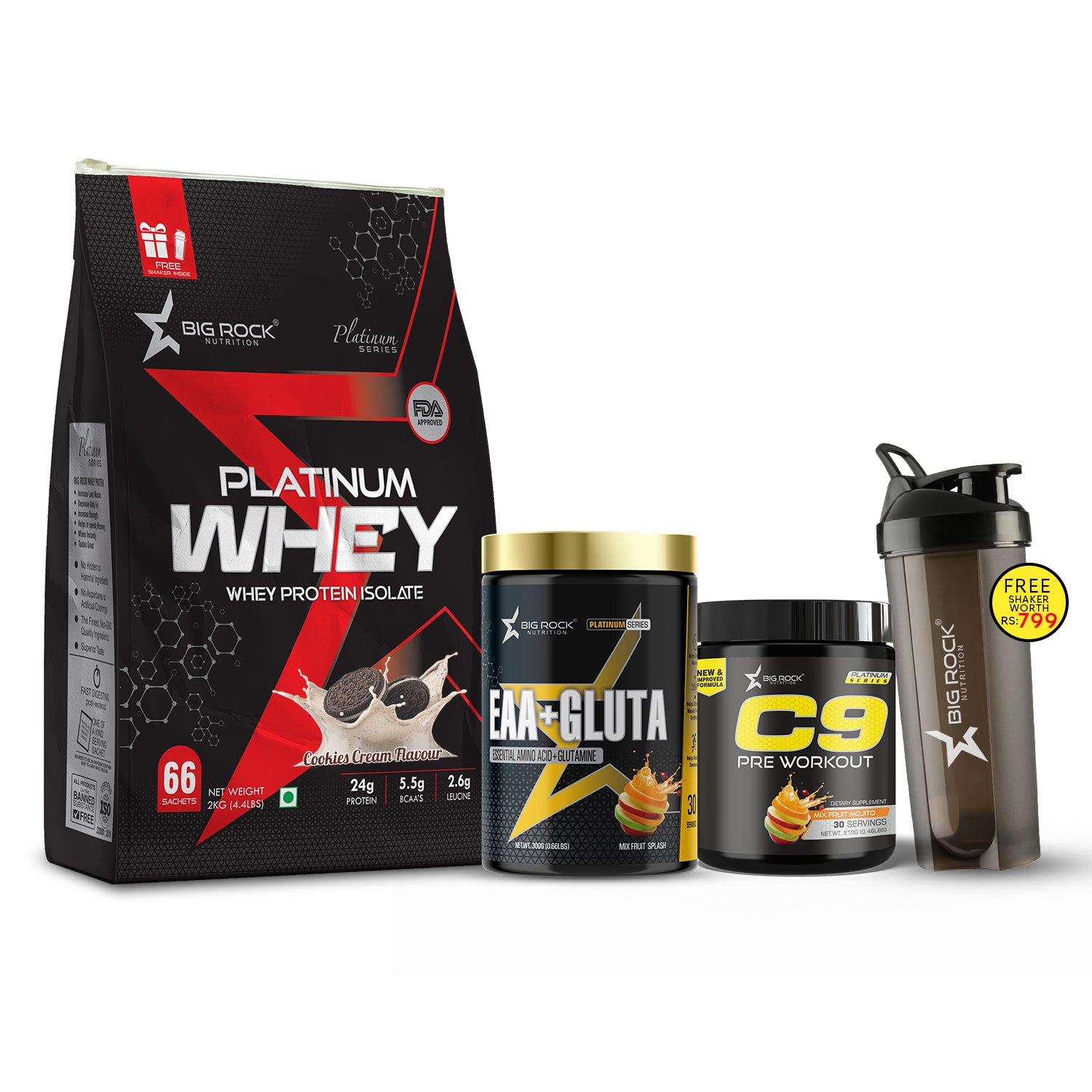 #Platinum Whey_Cookie Cream_EAA+ Gluta_Mixed Fruit Splash_C9 Pre Workout Flavor_Mix Fruit Mojito