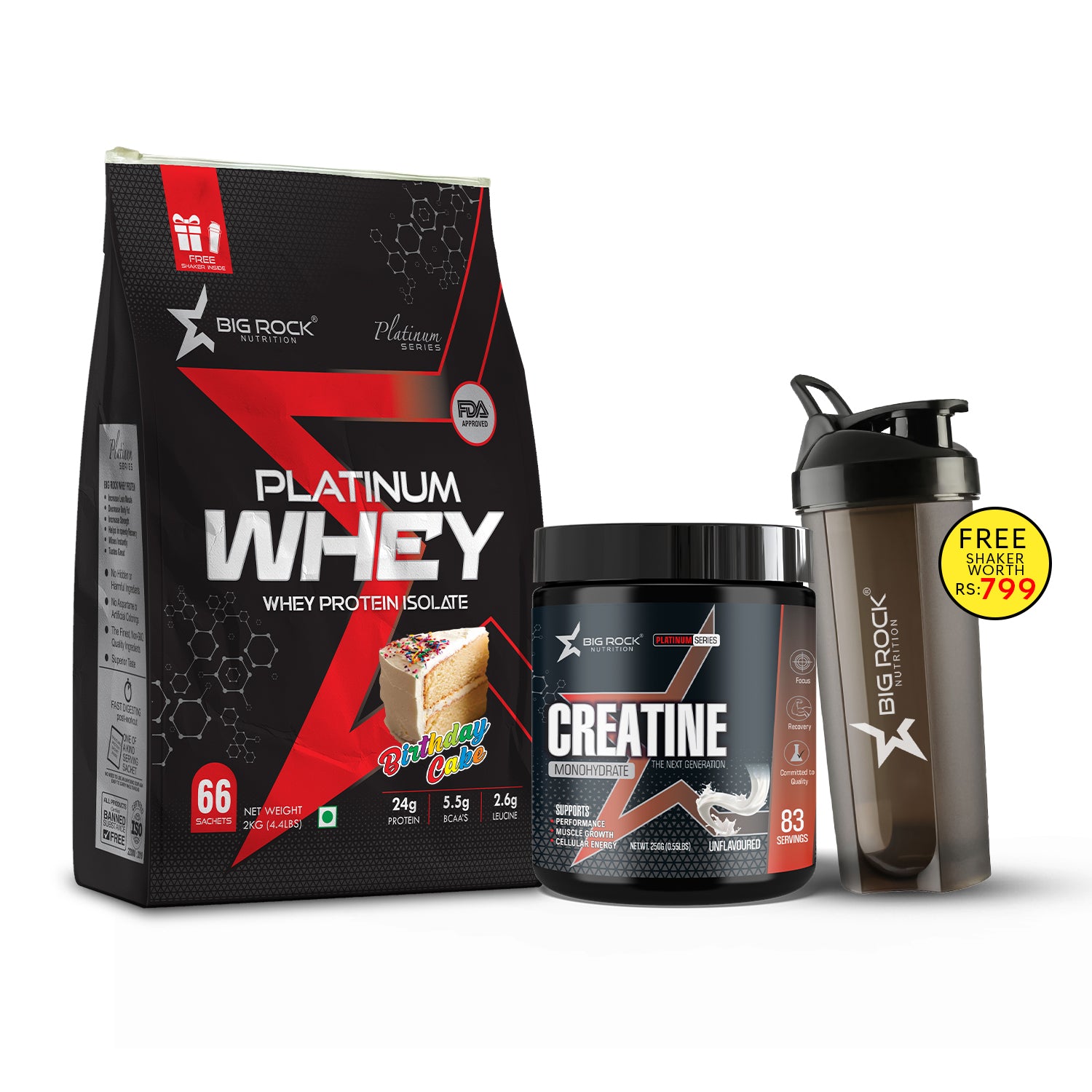 #Platinum Whey_Birthday Cake_Creatine Flavor_Unflavoured