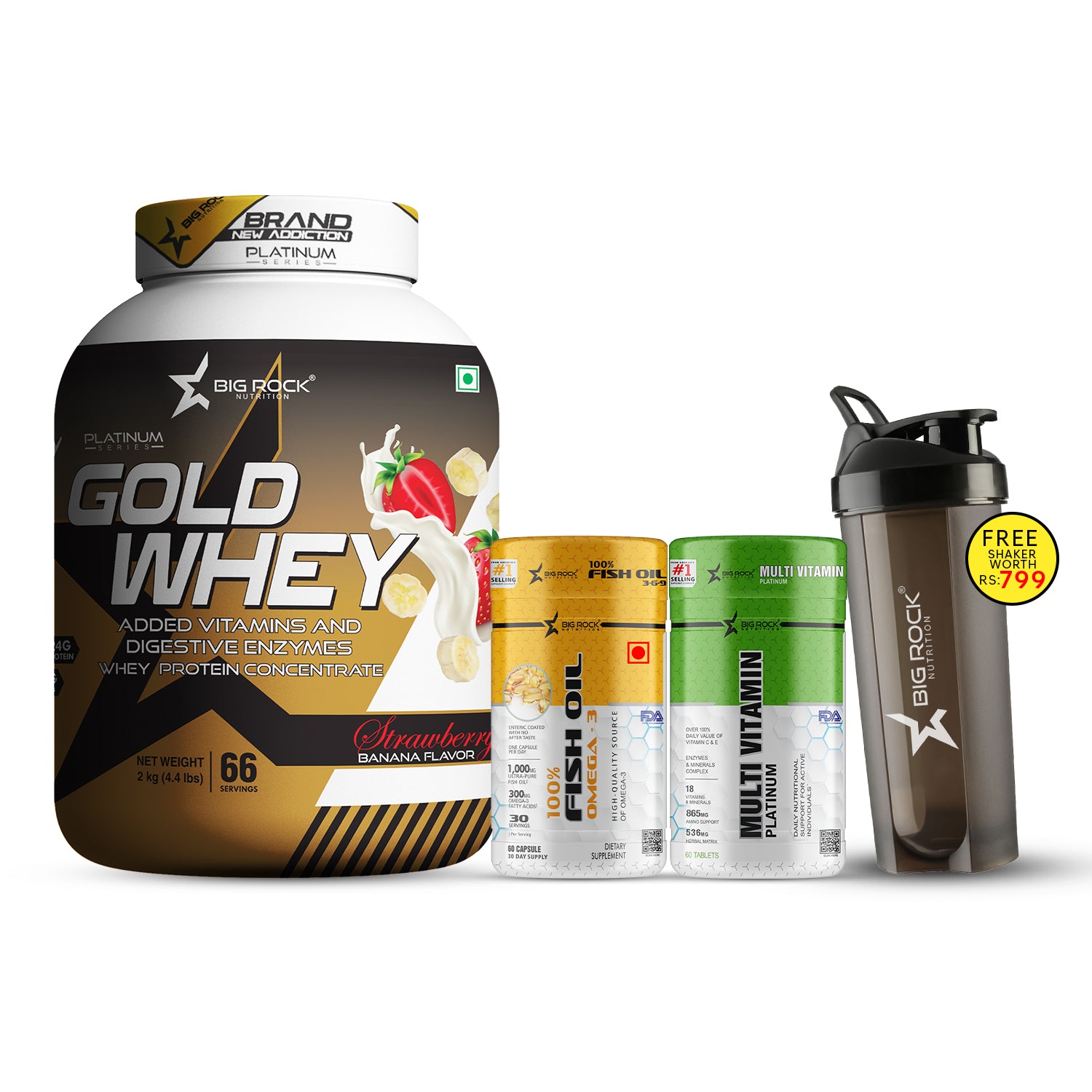 #Gold Whey Flavor_Strawberry Banana