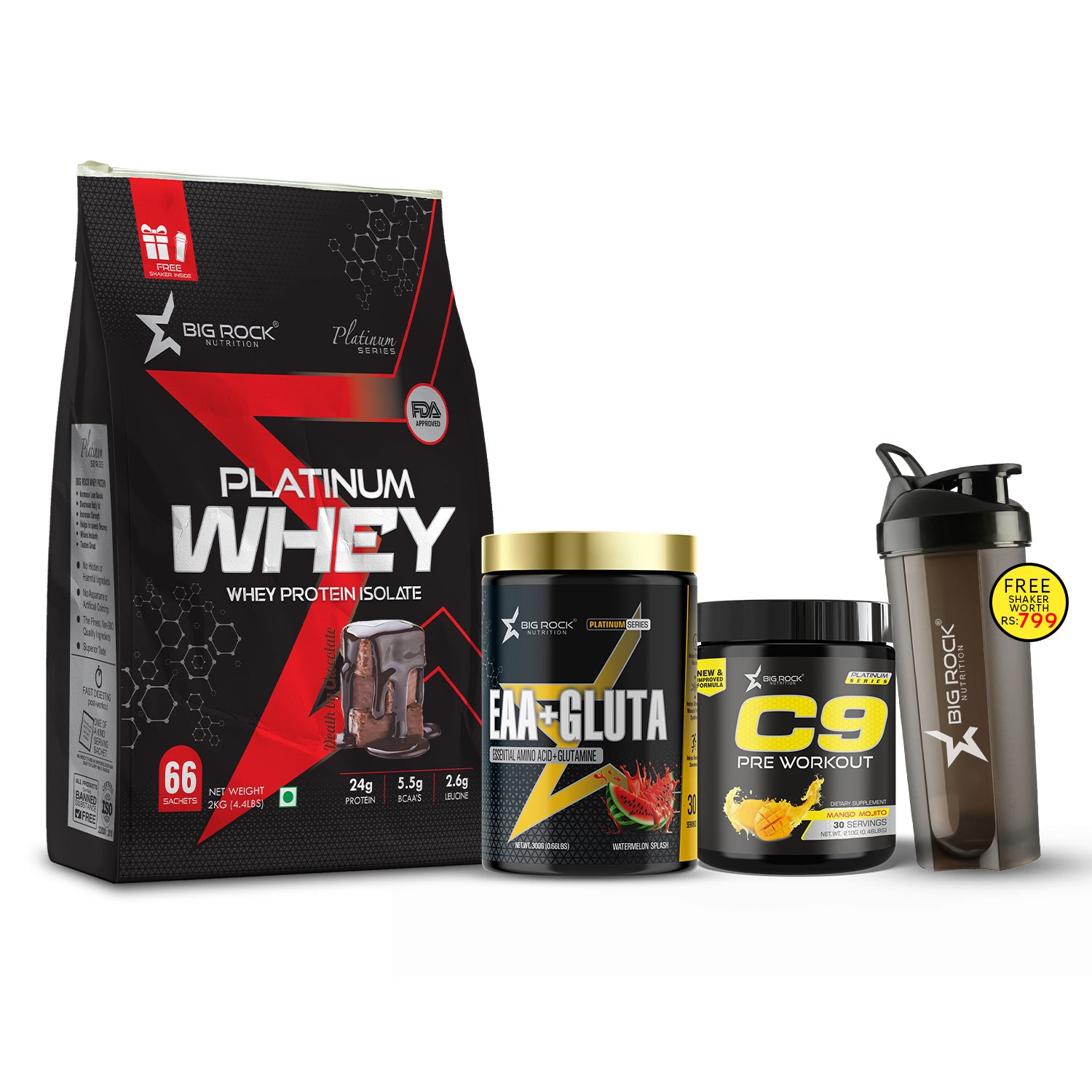 #Platinum Whey_Chocolate_EAA+ Gluta_Watermelon Splash_C9 Pre Workout Flavor_Mango Mojito