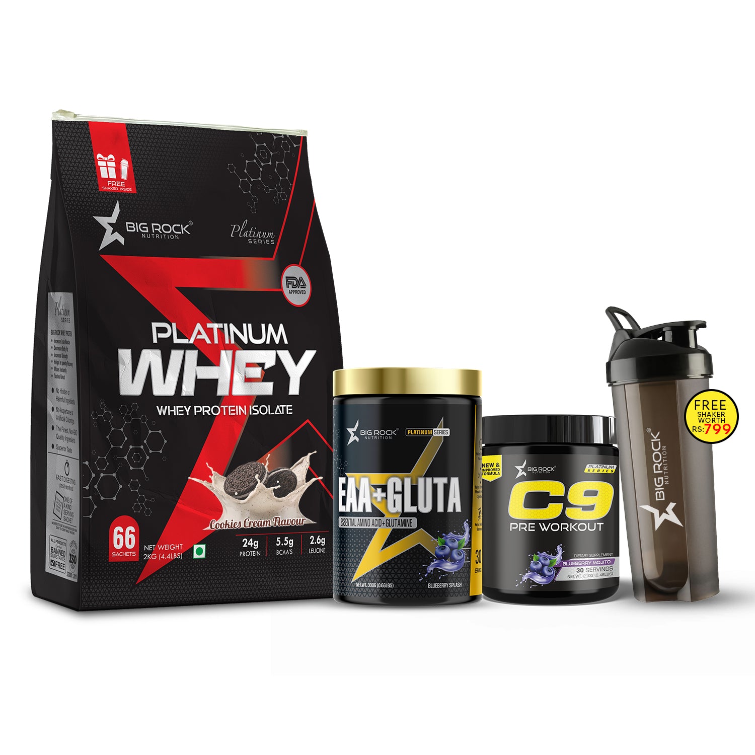 #Platinum Whey_Cookie Cream_EAA+ Gluta_Blueberry Splash_C9 Pre Workout Flavor_Blueberry Mojito