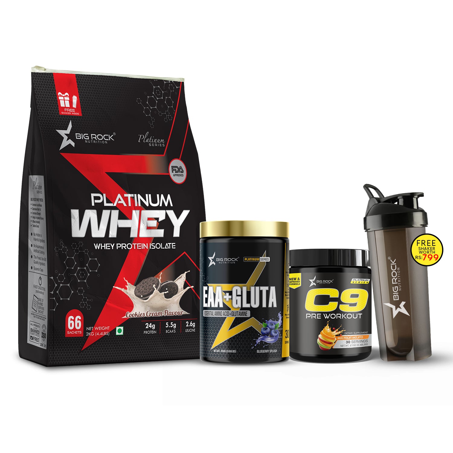 #Platinum Whey_Cookie Cream_EAA+ Gluta_Blueberry Splash_C9 Pre Workout Flavor_Mix Fruit Mojito