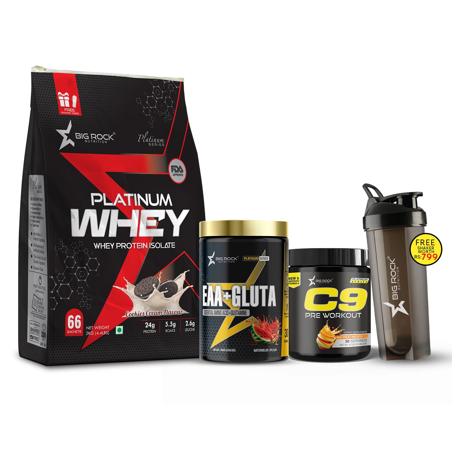 #Platinum Whey_Cookie Cream_EAA+ Gluta_Watermelon Splash_C9 Pre Workout Flavor_Mix Fruit Mojito