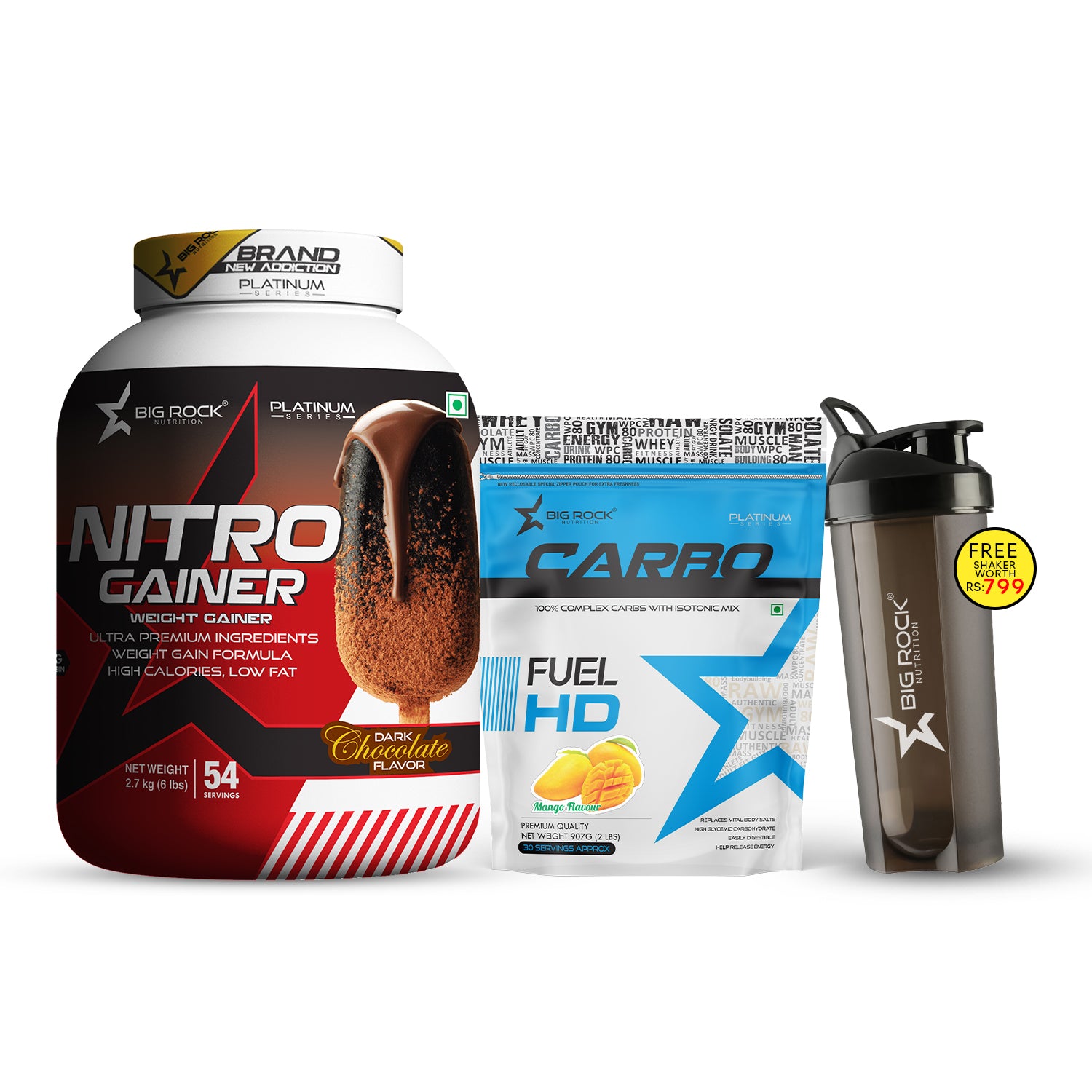 #Nitro Gainer Flavor_Dark Chocolate_Carbo Fuel HD Flavor_Mango