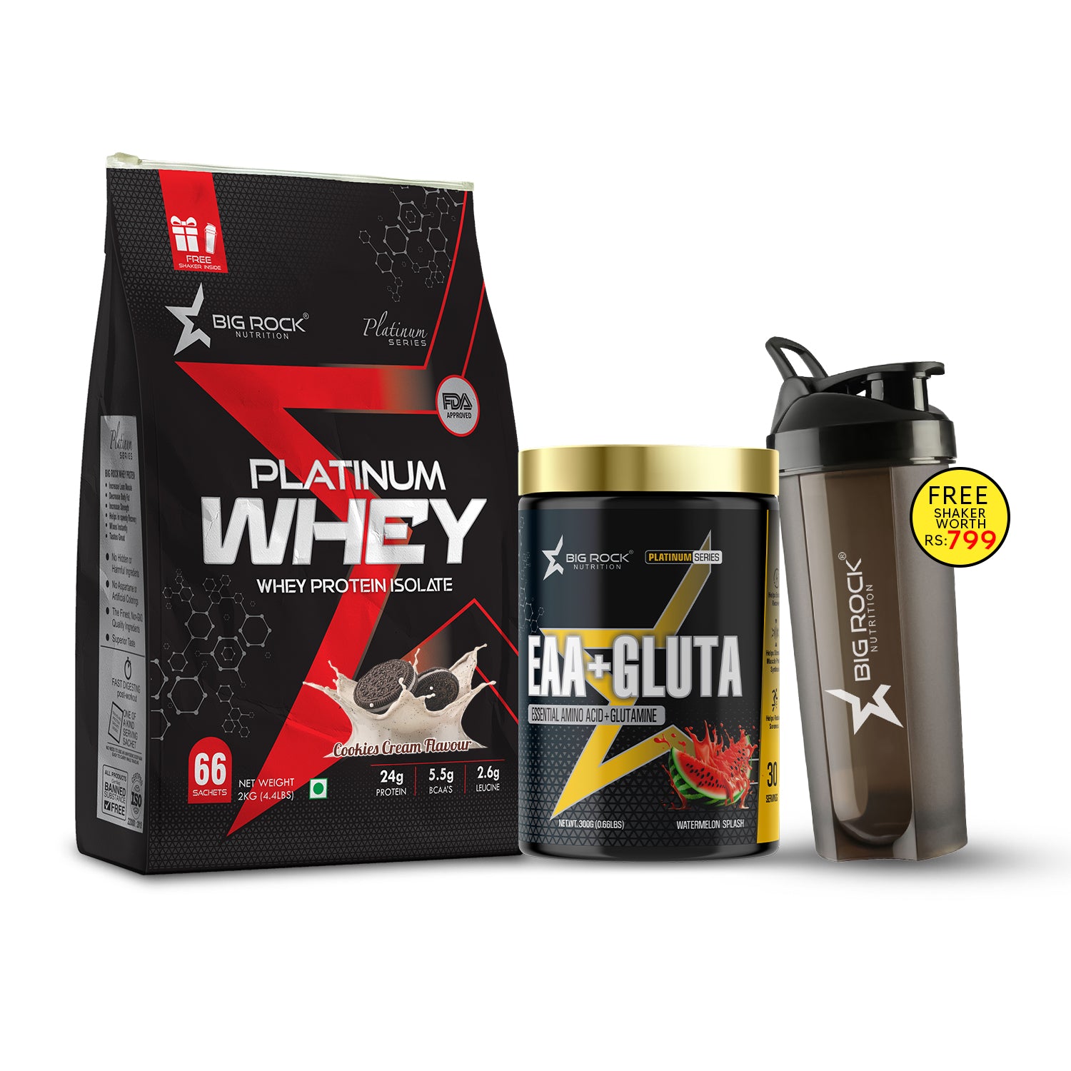 #Platinum Whey_Cookies Cream_EAA+ Gluta Flavor_Watermelon Splash