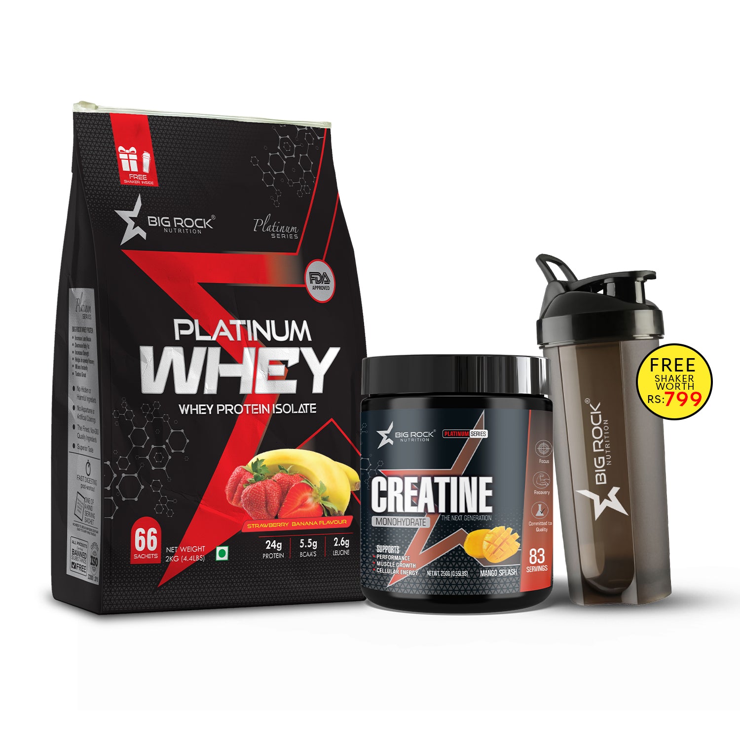 #Platinum Whey_Strawberry Banana_Creatine Flavor_Mango