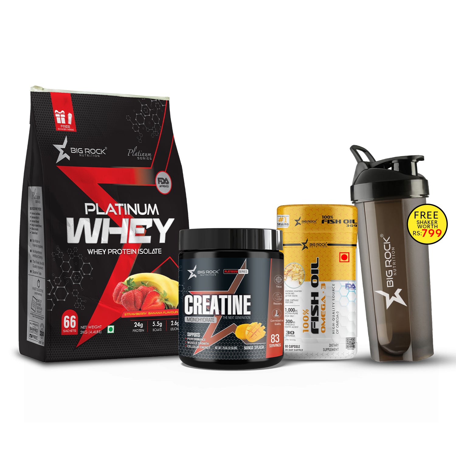#Platinum Whey_Strawberry Banana_Creatine Flavor_Mango