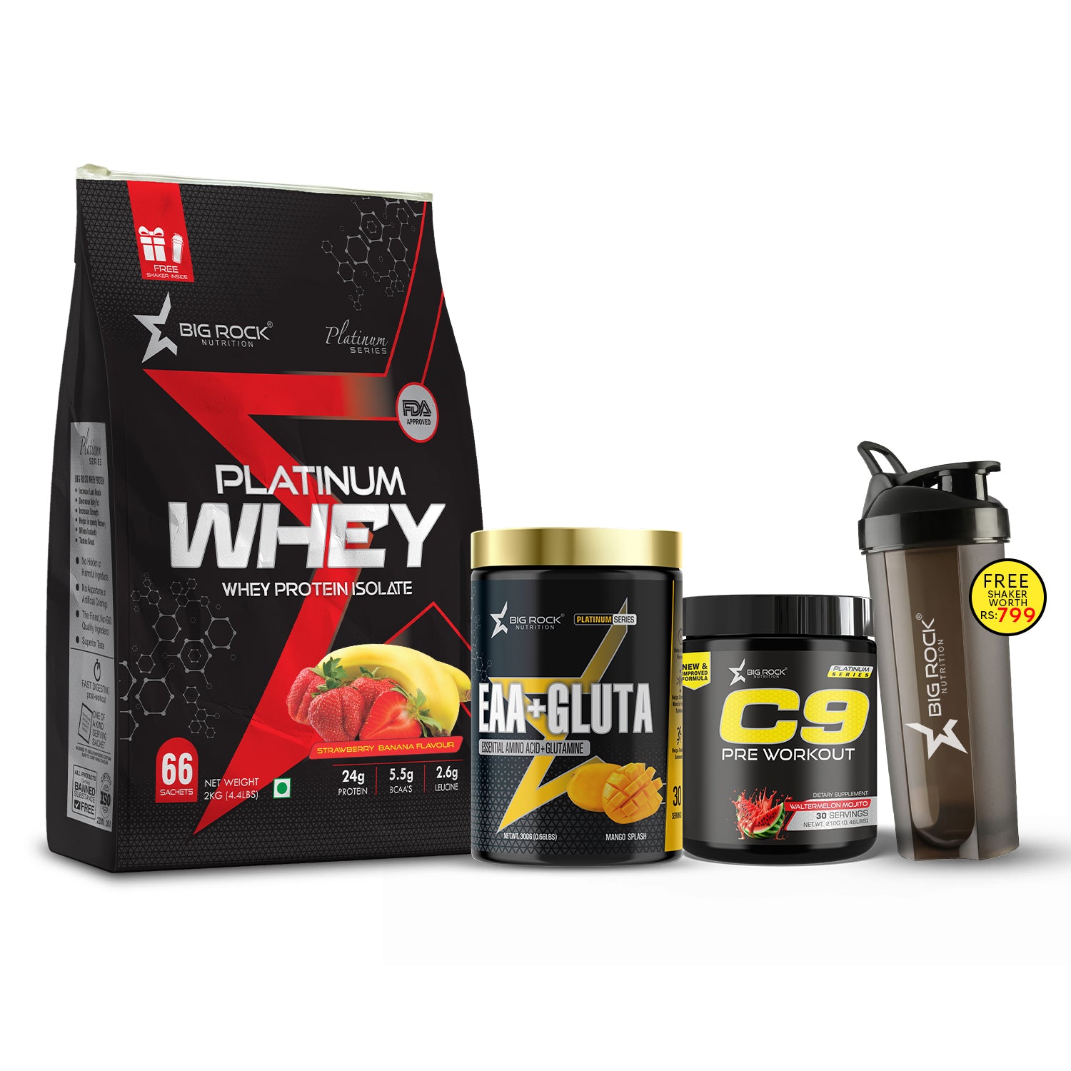 #Platinum Whey_Strawberry Banana_EAA+ Gluta_Mango Splash_C9 Pre Workout Flavor_Watermelon Mojito