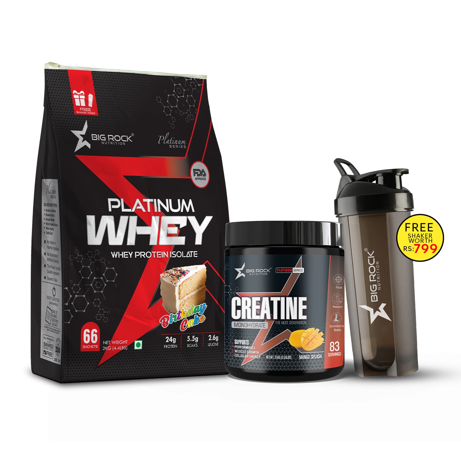 #Platinum Whey_Birthday Cake_Creatine Flavor_Mango