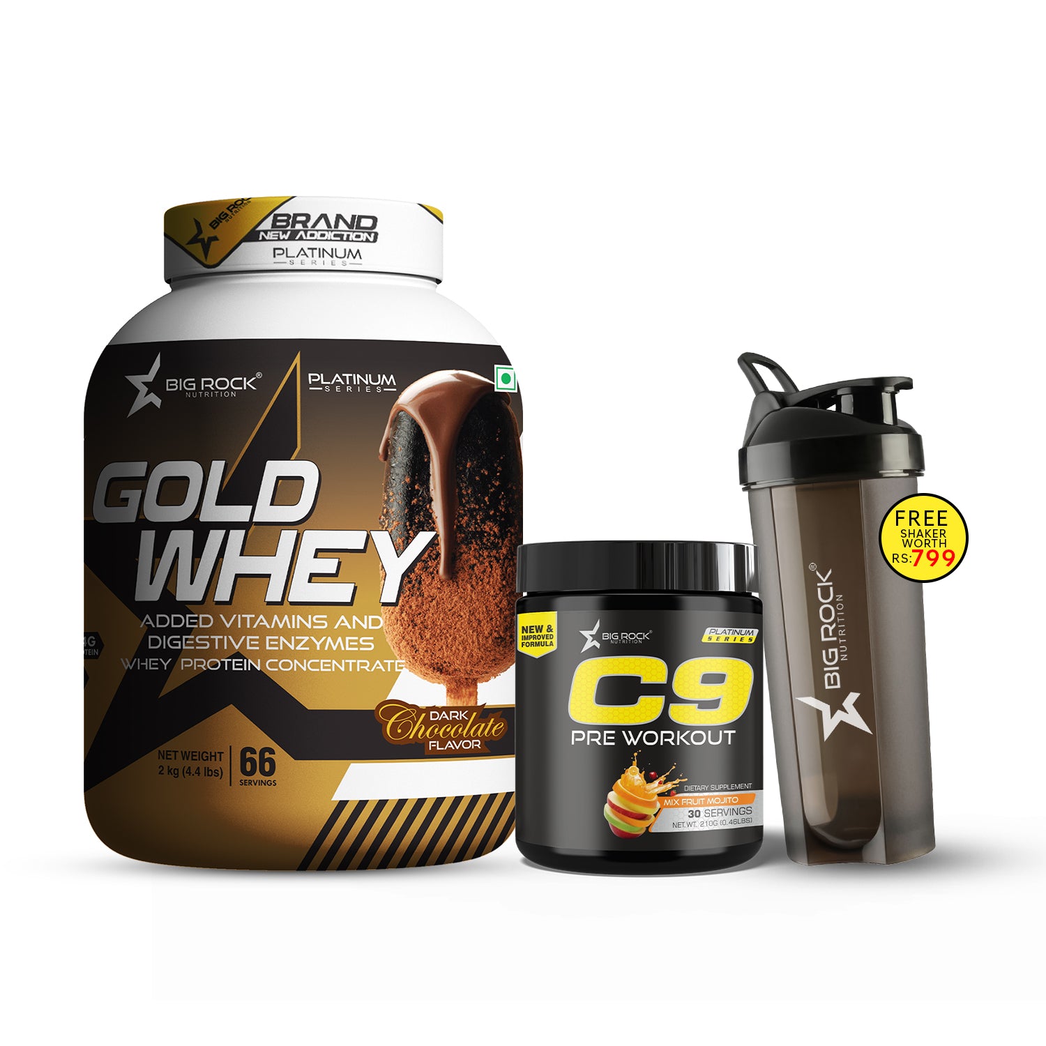 #Gold Whey Flavor_Chocolate_C9 Pre Workout Flavor_Mix Fruit Mojito