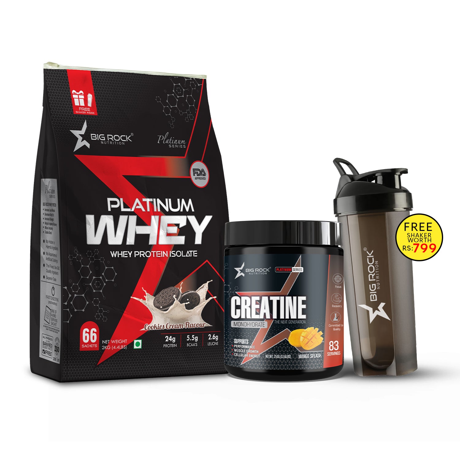 #Platinum Whey_Cookies Cream_Creatine Flavor_Mango