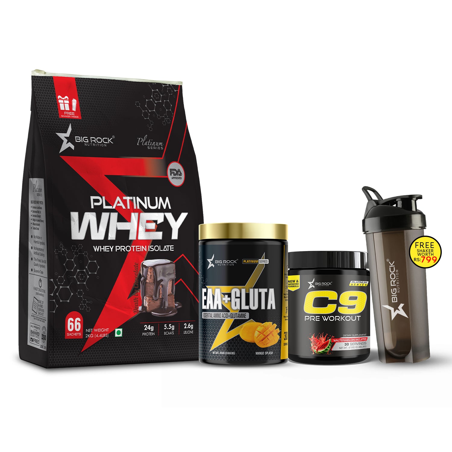 #Platinum Whey_Chocolate_EAA+ Gluta_Mango Splash_C9 Pre Workout Flavor_Watermelon Mojito