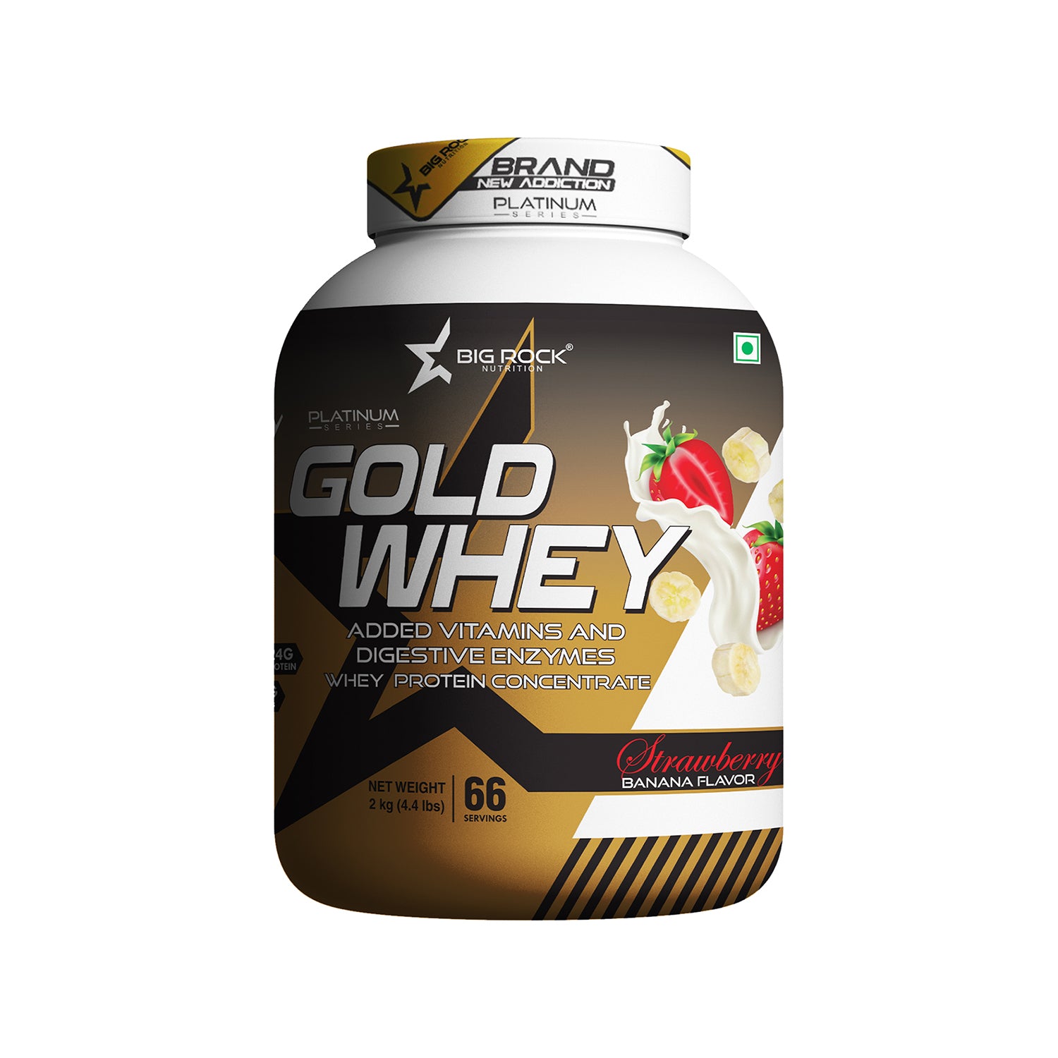 #Gold Whey Flavor_Strawberry Banana