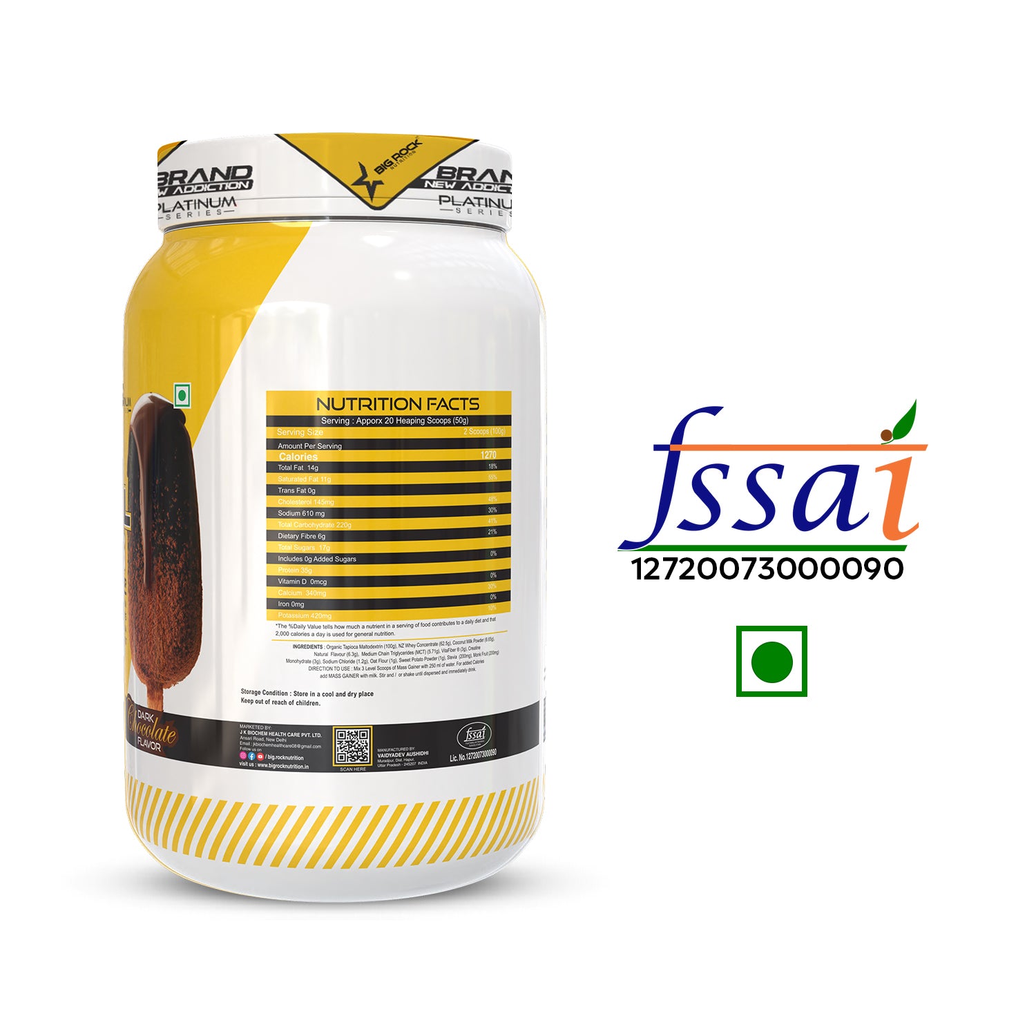 #Flavor_Dark Chocolate_Weight_1 Kg (2.2 lbs)