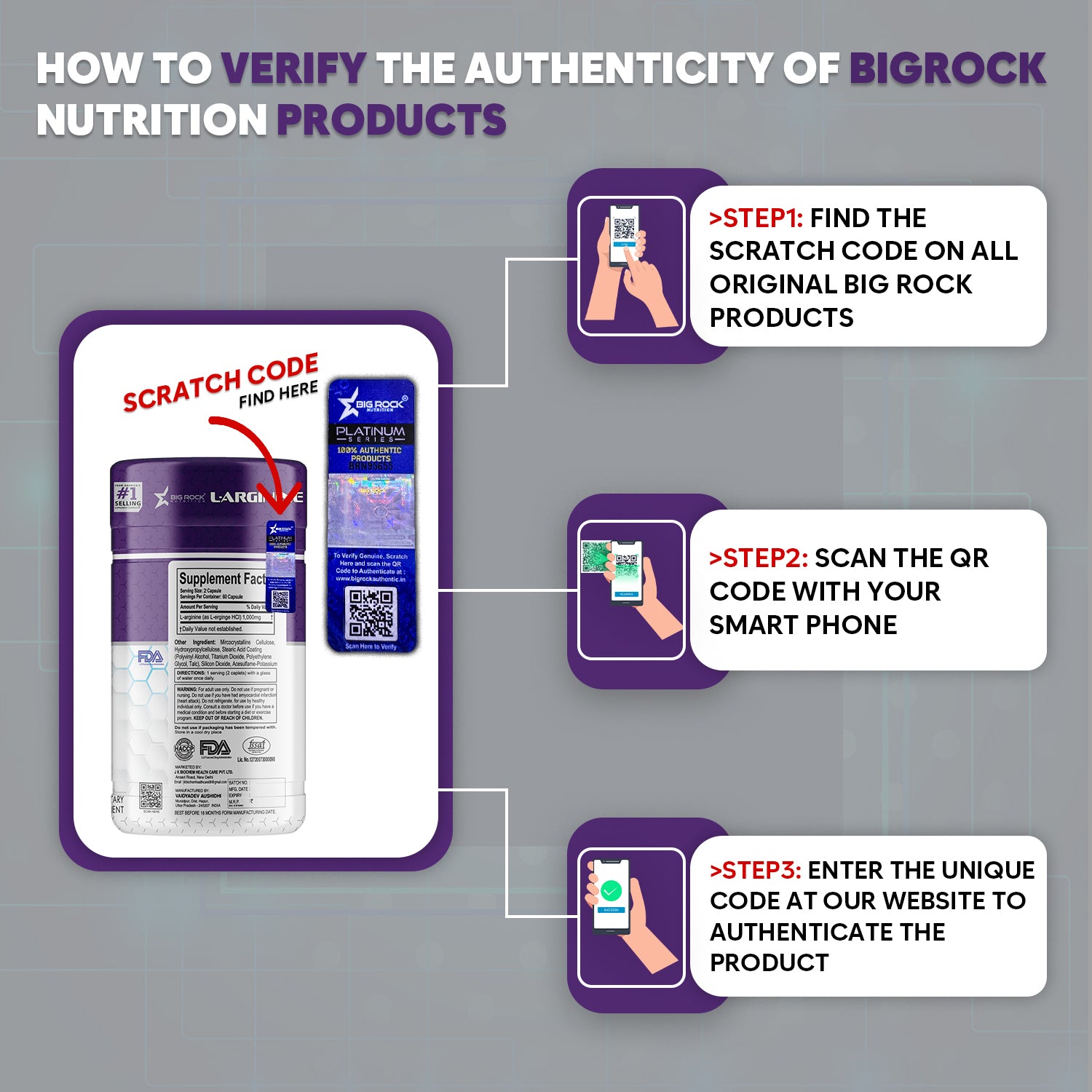 Bigrock Nutrition 100% L-Arginine