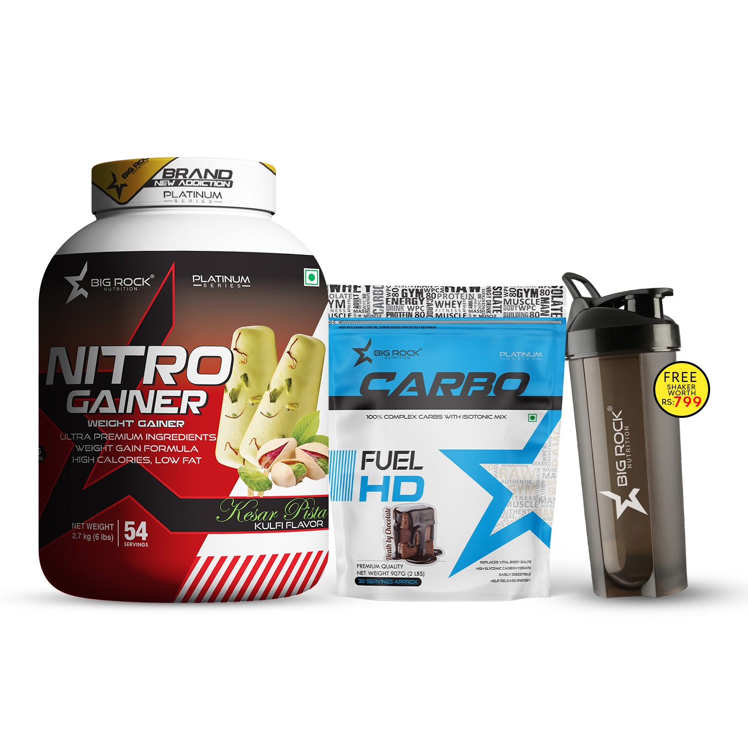 #Nitro Gainer Flavor_Kesar Pista_Carbo Fuel HD Flavor_Death By Chocolate