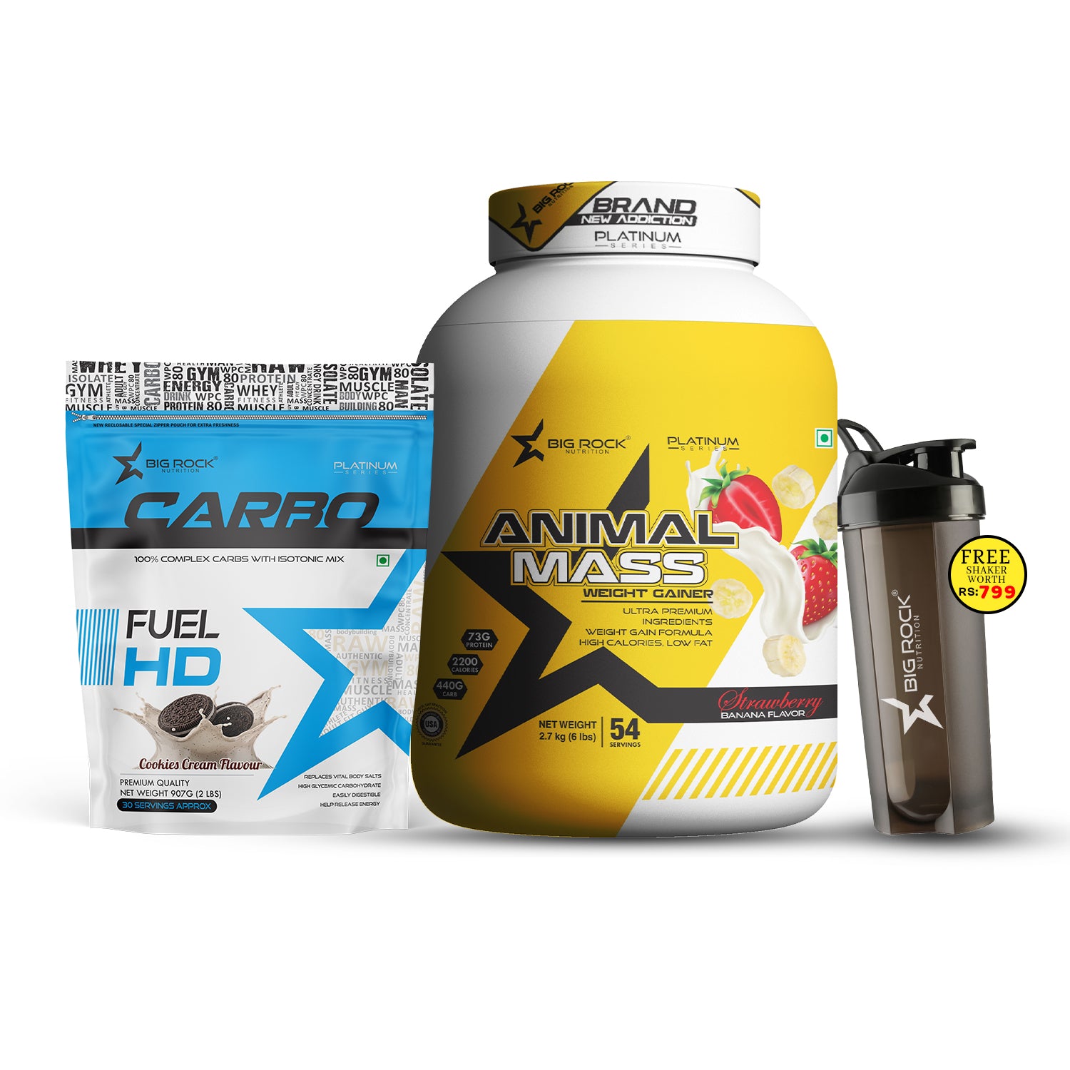 #Animal Mass Flavor_Strawberry Banana_Carbo Fuel HD Flavor_Cookies Cream