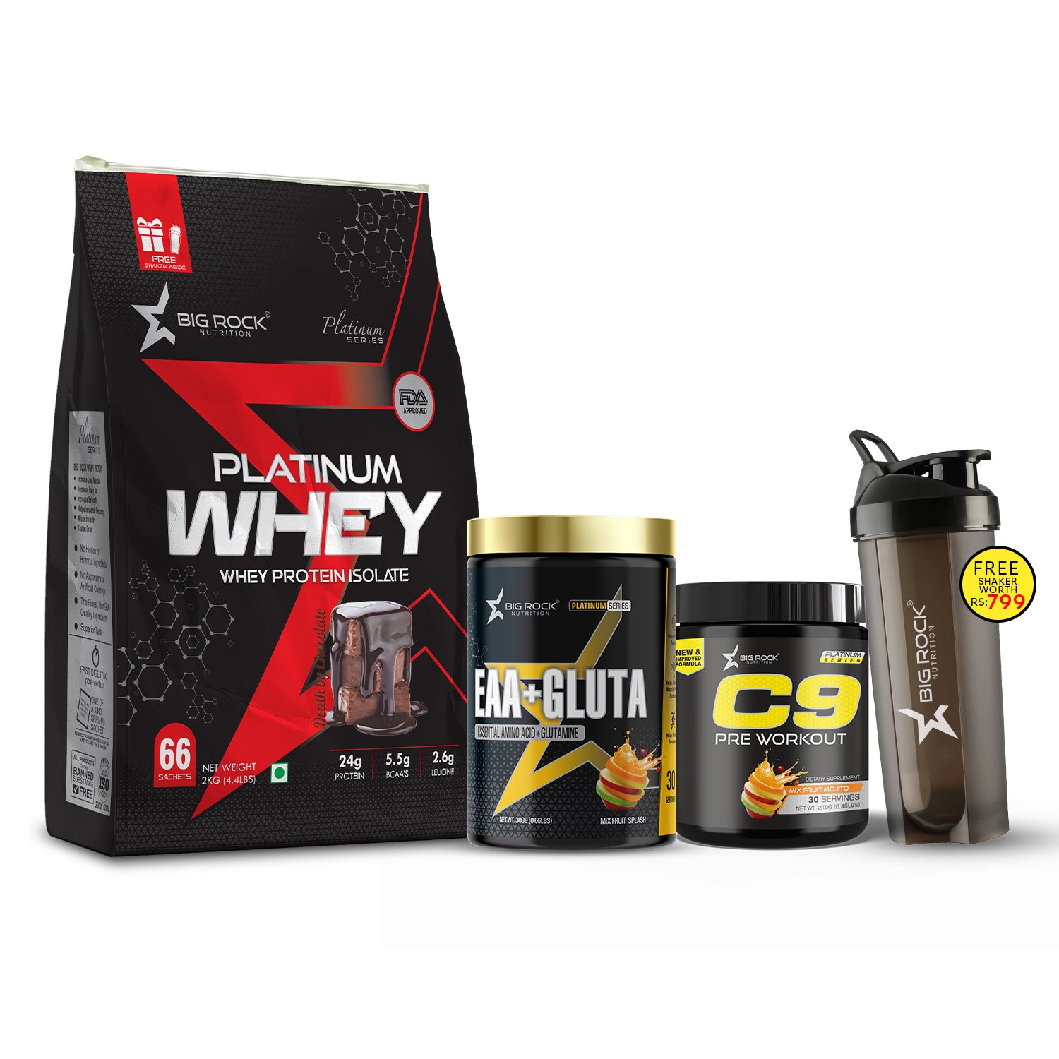 #Platinum Whey_Chocolate_EAA+ Gluta_Mixed Fruit Splash_C9 Pre Workout Flavor_Mix Fruit Mojito