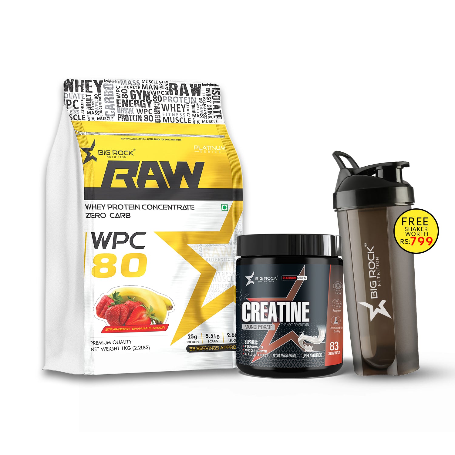 #RAW WPC Flavor_Strawberry Banana_Creatine Flavor_Unflavoured-