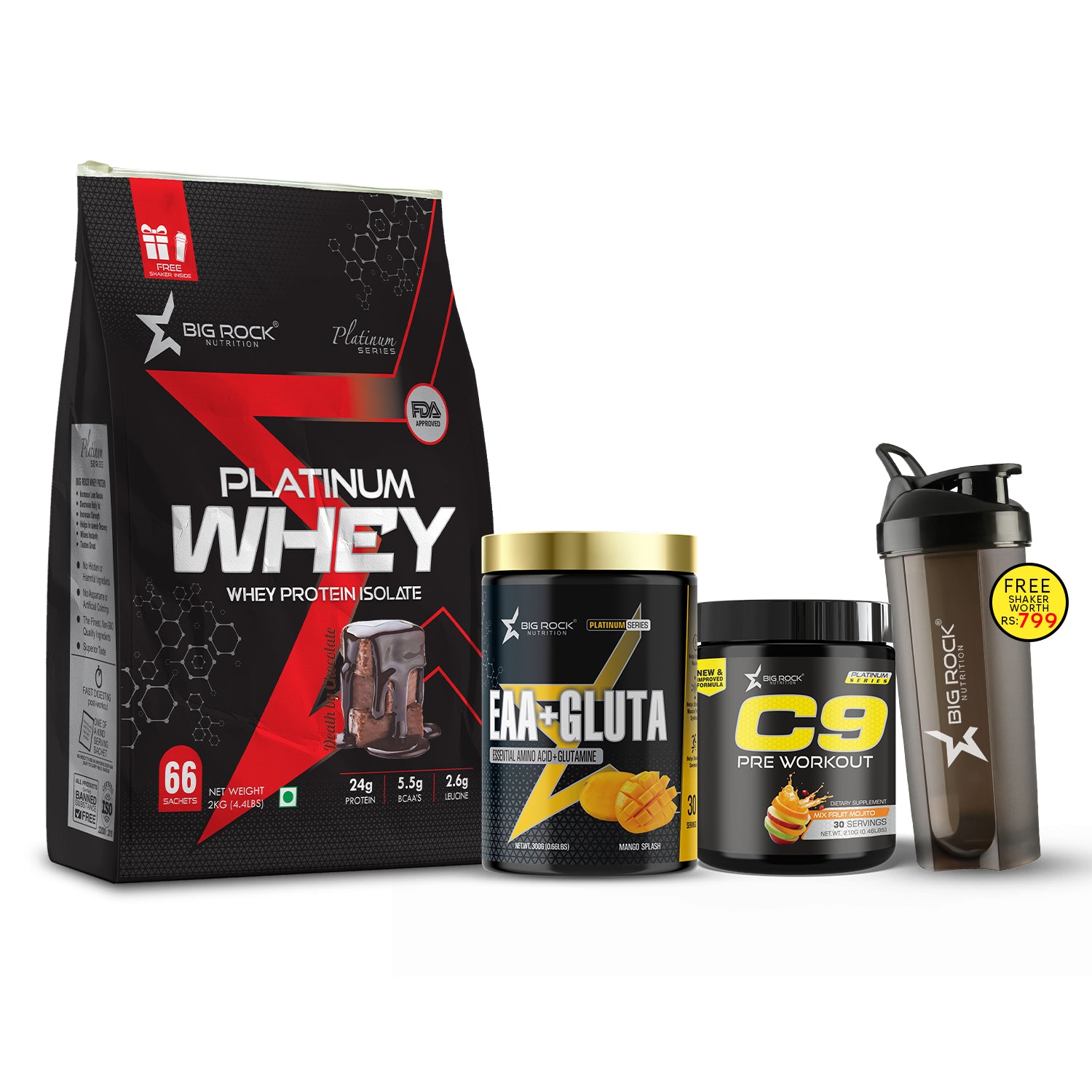 #Platinum Whey_Chocolate_EAA+ Gluta_Mango Splash_C9 Pre Workout Flavor_Mix Fruit Mojito