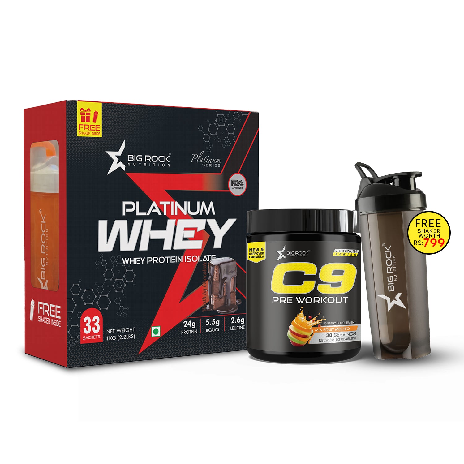 #Platinum Whey Flavor_Chocolate_C9 Pre Workout Flavor_Mix Fruit Mojito