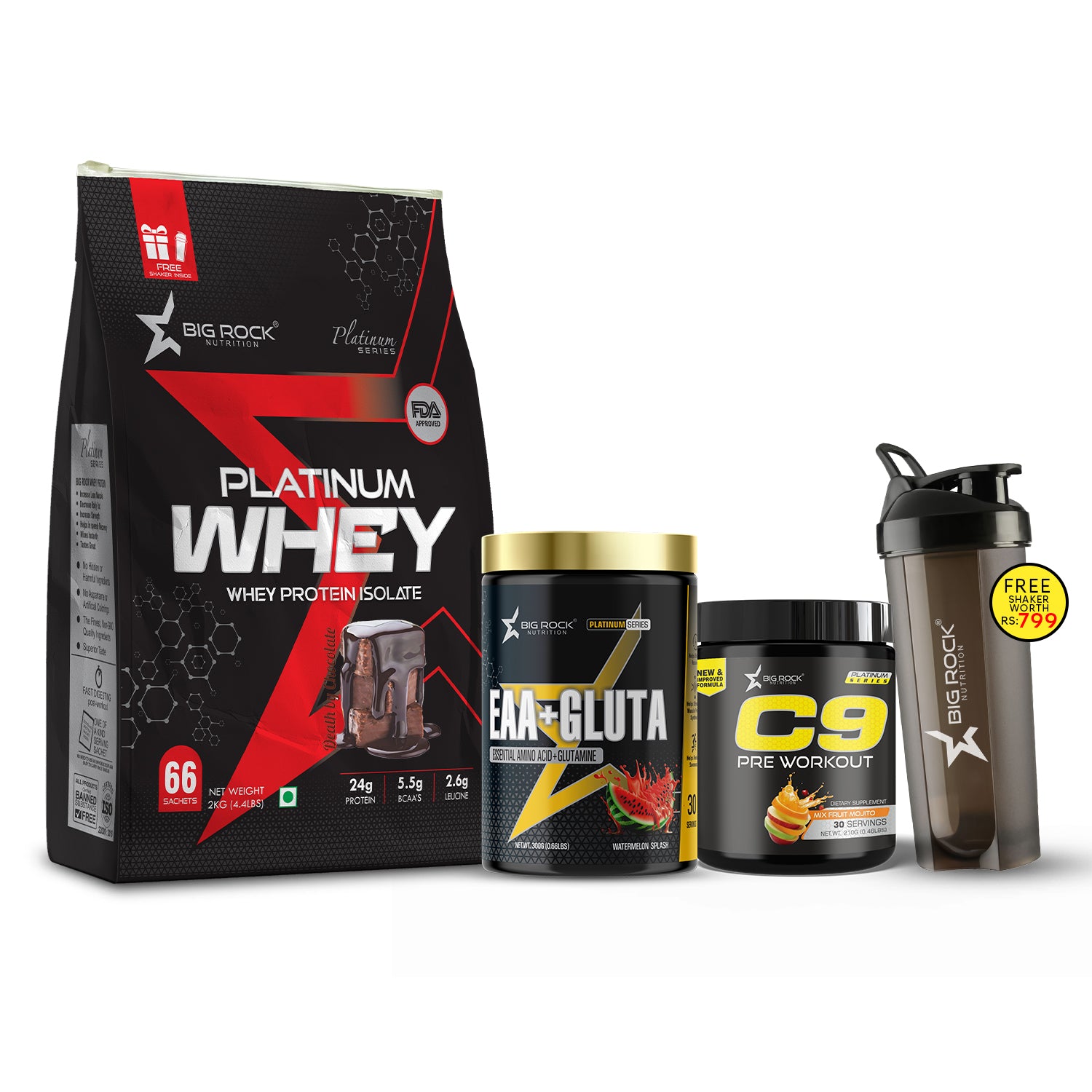 #Platinum Whey_Chocolate_EAA+ Gluta_Watermelon Splash_C9 Pre Workout Flavor_Mix Fruit Mojito