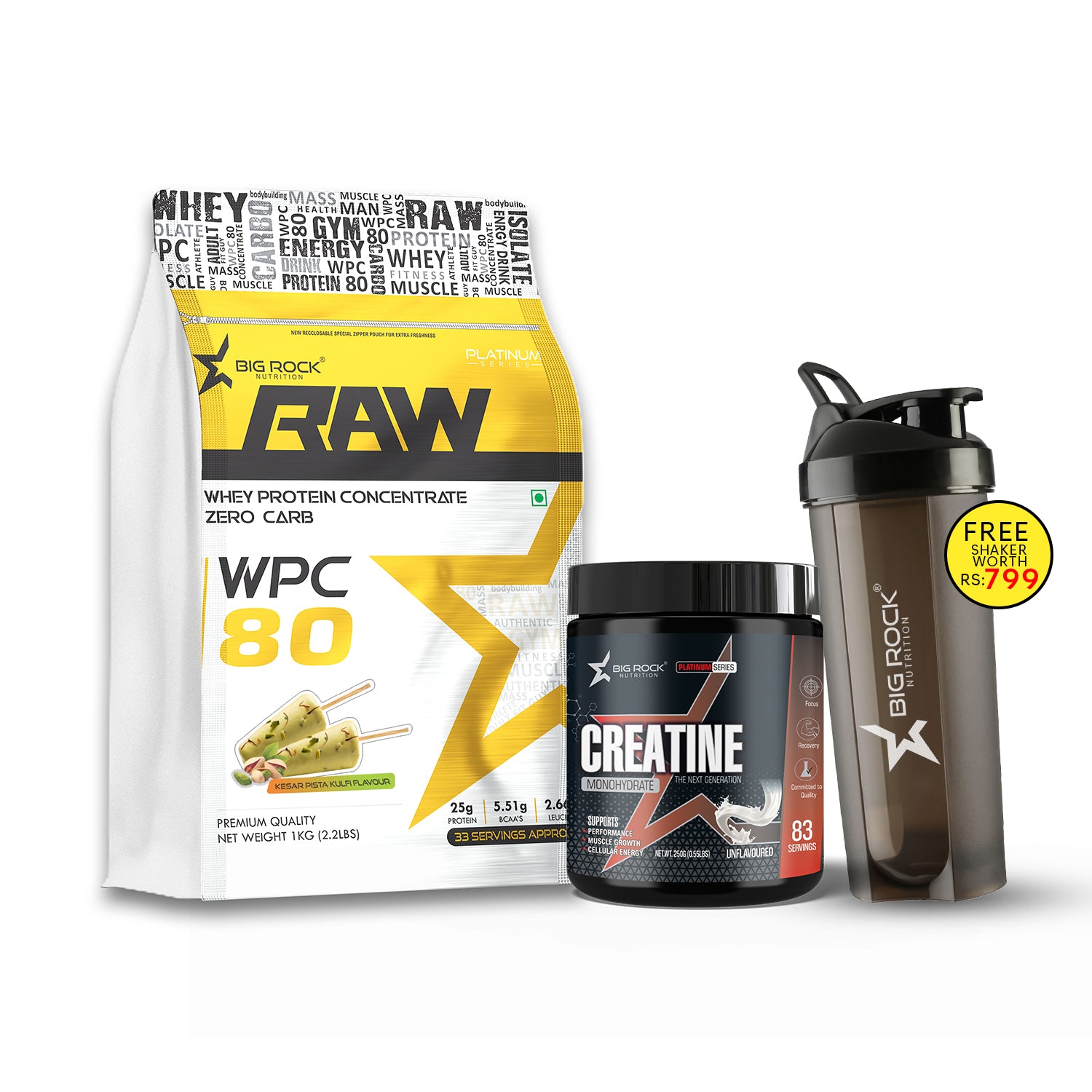 #RAW WPC Flavor_Kesar Pista Kulfi_Creatine Flavor_Unflavoured-