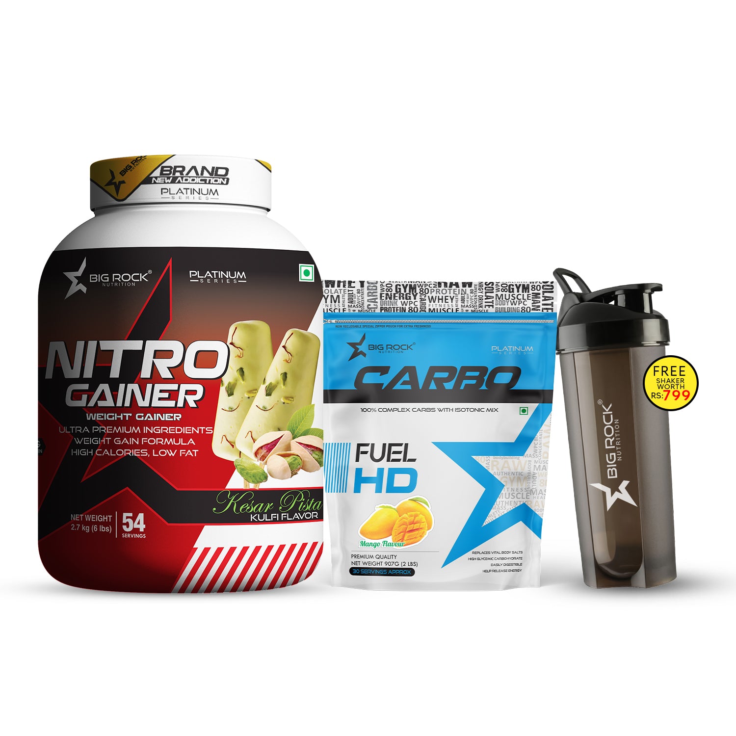 #Nitro Gainer Flavor_Kesar Pista_Carbo Fuel HD Flavor_Mango