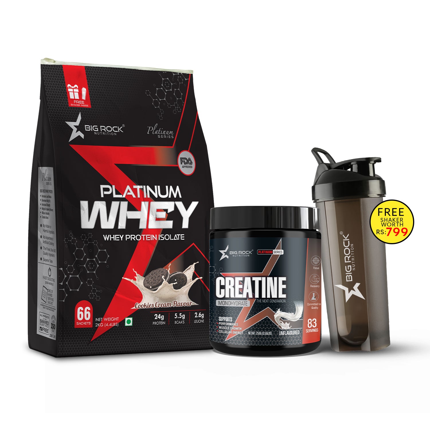 #Platinum Whey_Cookies Cream_Creatine Flavor_Unflavoured