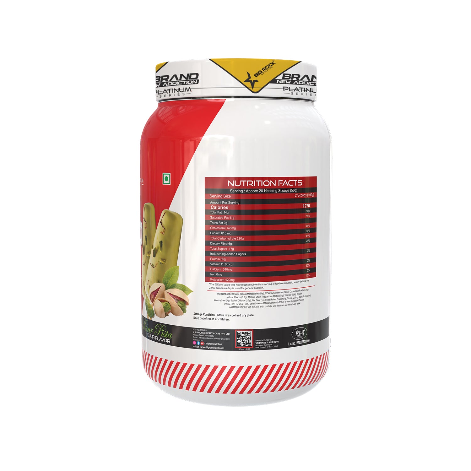 #Flavor_Kesar Pista Kulfi_Weight_1 Kg (2.2 lbs)